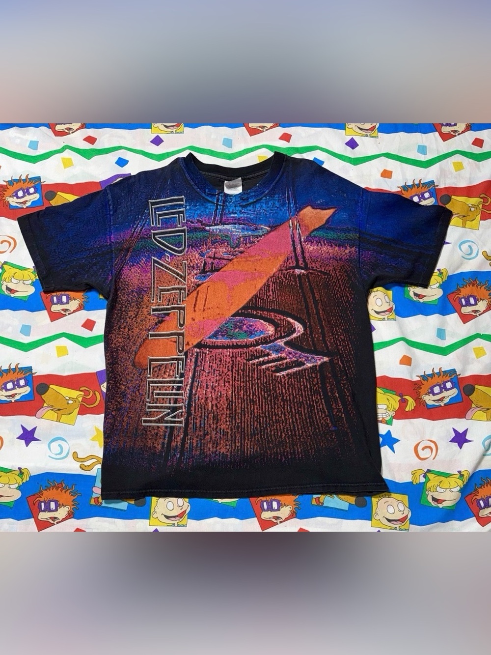 Vintage 90s 1995 LED ZEPPELIN Crop Circle Band RARE T-SHIRT Size XL
